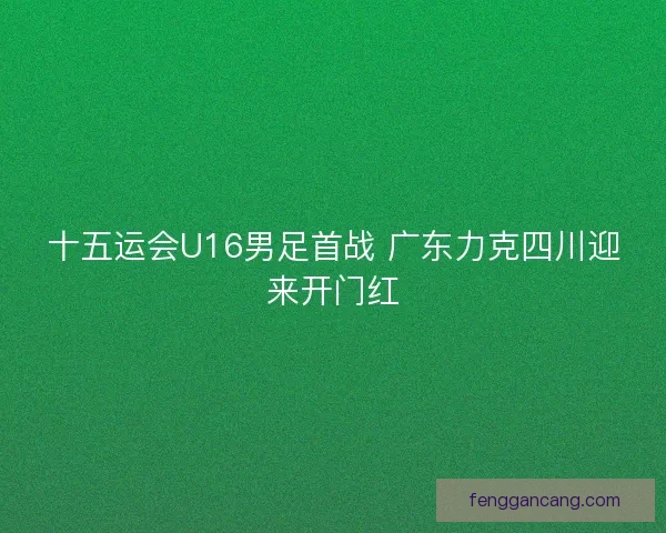 十五运会U16男足首战 广东力克四川迎来开门红